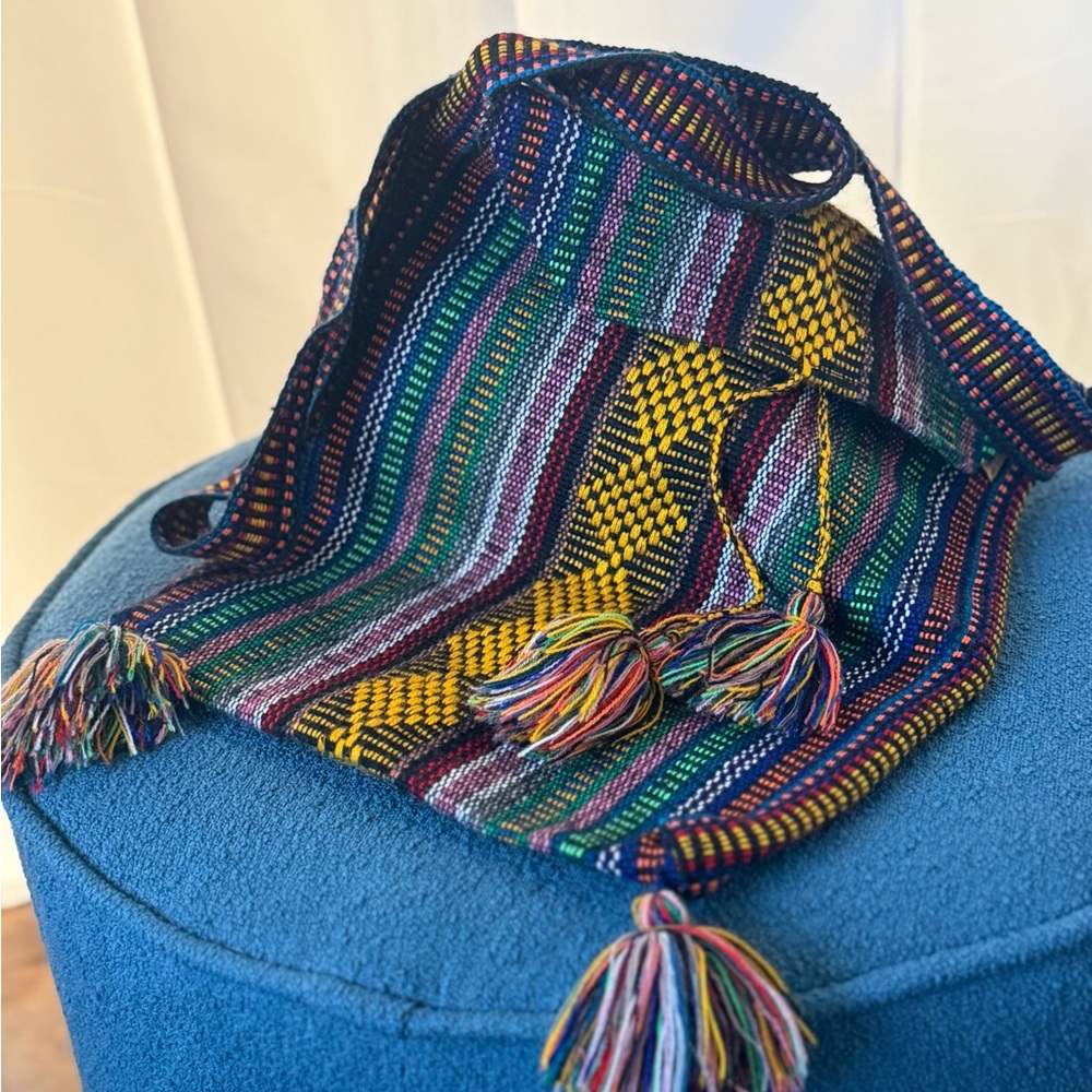 Colorfull over the shoulder woven bag(Made in Mexico)🇲🇽